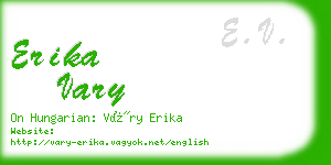 erika vary business card